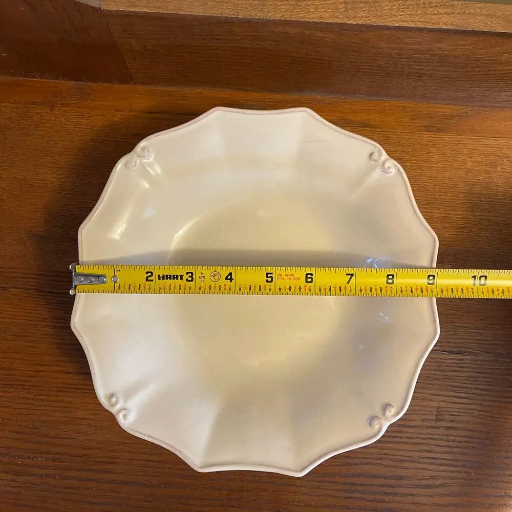Casafina Casa Stone Vintage Port Cream Portuguese Stoneware Set of 4 Soup Bowls